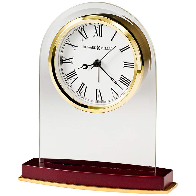 Image 1 Howard Miller Anson 6 3/4 inchH Rosewood Executive Alarm Clock