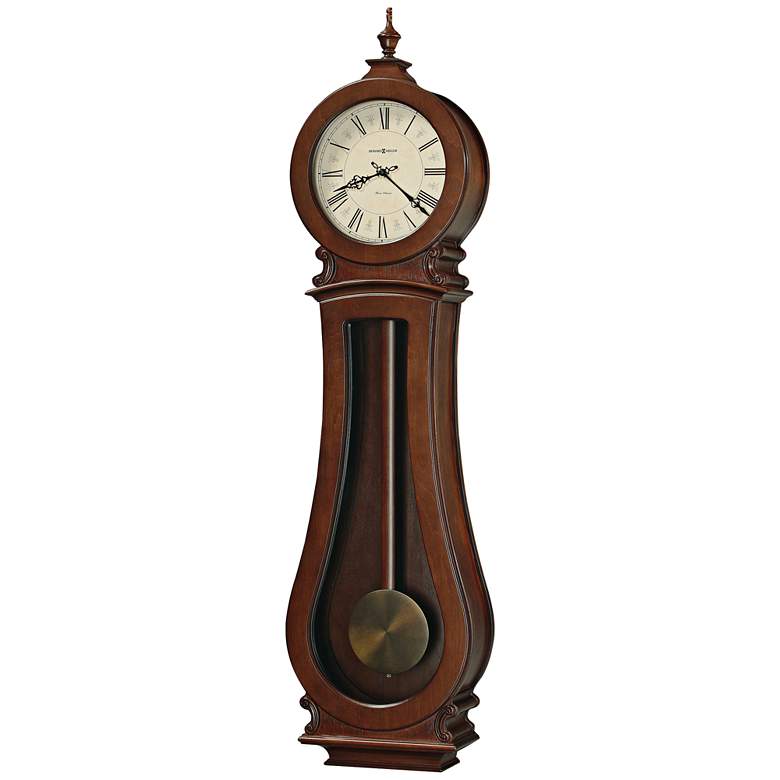 Image 1 Howard Miller Arendal II 49" High Cherry Bordeaux Wall Clock