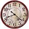 Howard Miller Back 32" Wide Antique Red Wall Clock