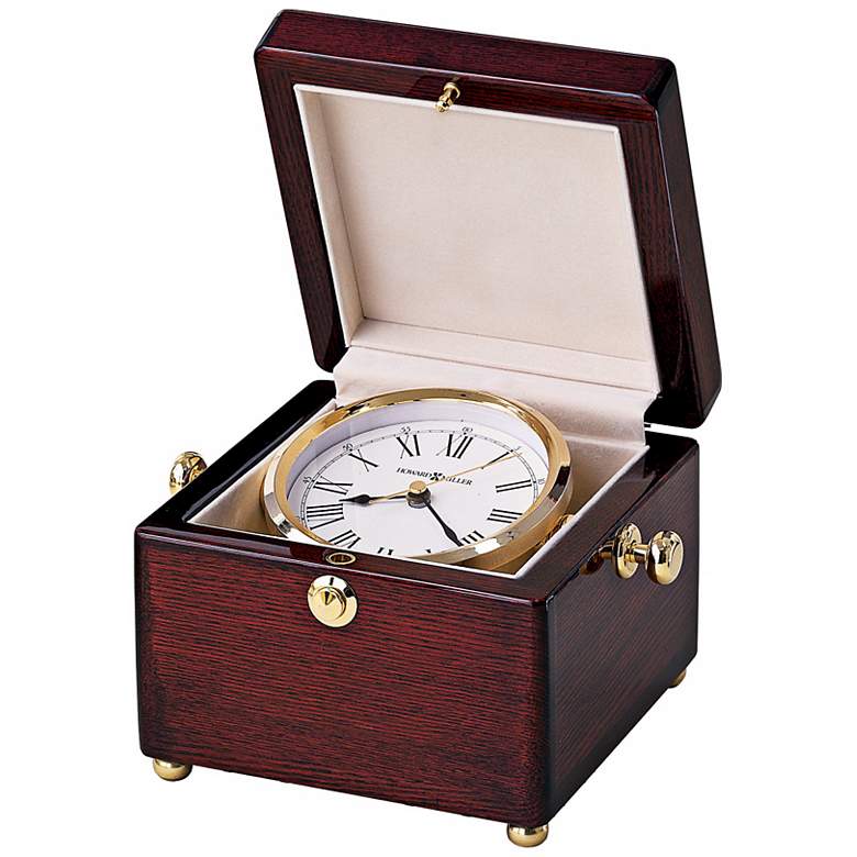 Image 1 Howard Miller Bailey 6 1/2 inch Wide Chronometer Table Clock