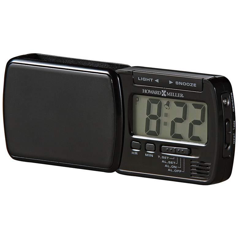 Image 1 Howard Miller Blackstone 5 1/4 inch Wide Travel Alarm Clock
