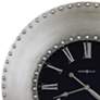 Howard Miller Bokaro 33" Round Antique Nickel Wall Clock