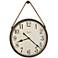Howard Miller Bota 37" High Aged Umber Rope-Hung Wall Clock