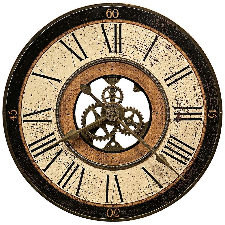 Image 1 Howard Miller Brass Works 32 inch Round Open Center Wall Clock