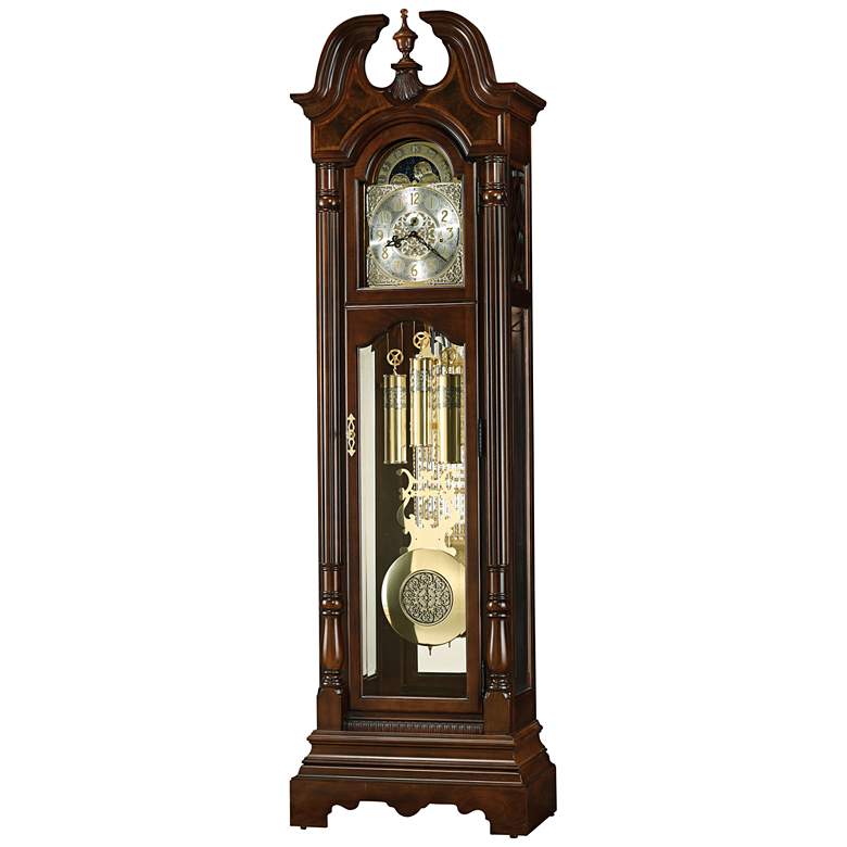 Image 1 Howard Miller Bretheran Cherry Bordeaux 87 3/4"H Floor Clock