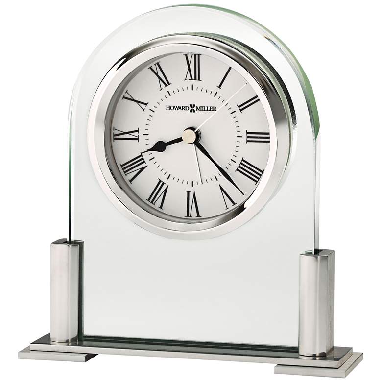 Image 1 Howard Miller Brinell 5" High Glass Alarm Clock