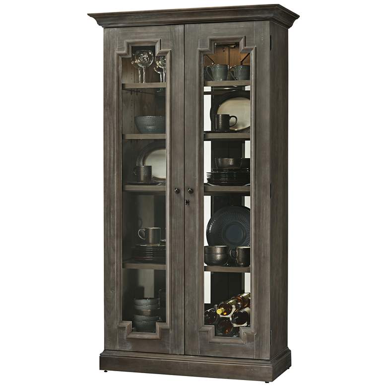 Image 1 Howard Miller Chasman Aged Auburn 2-Door Display Cabinet