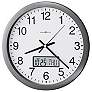 Howard Miller Chronicle 14" Wall Clock with LCD Calendar