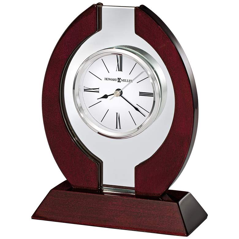 Image 1 Howard Miller Clarion 8 1/4" High Rosewood Hall Table Clock