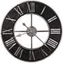 Howard Miller Dearborn 32" Round Blackened Steel Wall Clock