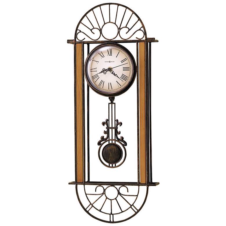 Image 1 Howard Miller Devahn 23 1/2 inch High Wall Pendulum Clock