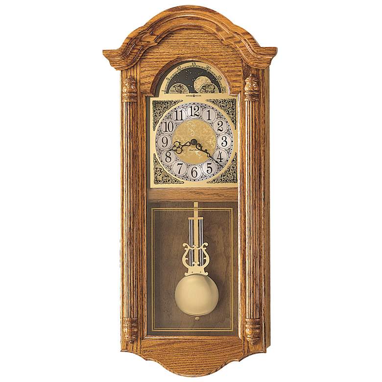 Image 1 Howard Miller Fenton 28 1/2 inch High Pendulum Chime Wall Clock