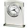 Howard Miller Glamour 6 1/4"H Frosted Glass Alarm Clock