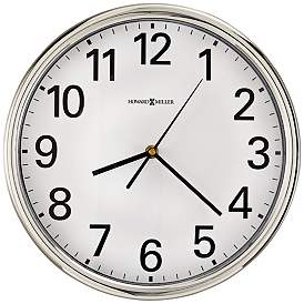 Image1 of Howard Miller Hamilton 12" Round Polished Silver Wall Clock