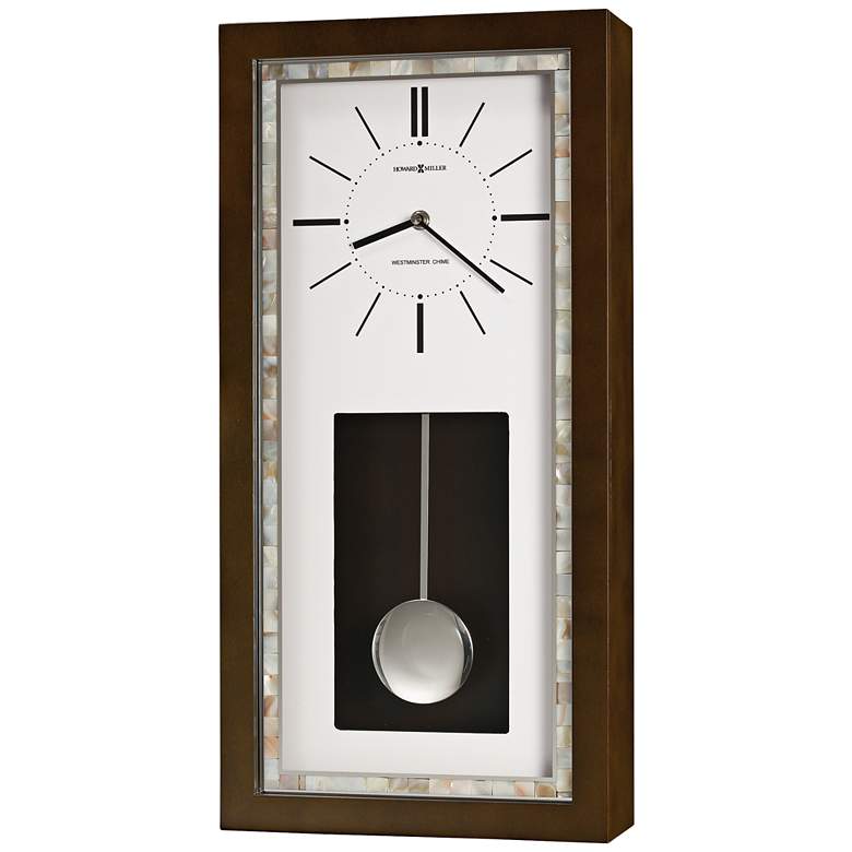 Image 1 Howard Miller Holden 22 inchH Espresso Pendulum Wall Clock