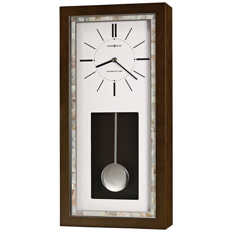 Image 1 Howard Miller Holden 22"H Espresso Pendulum Wall Clock