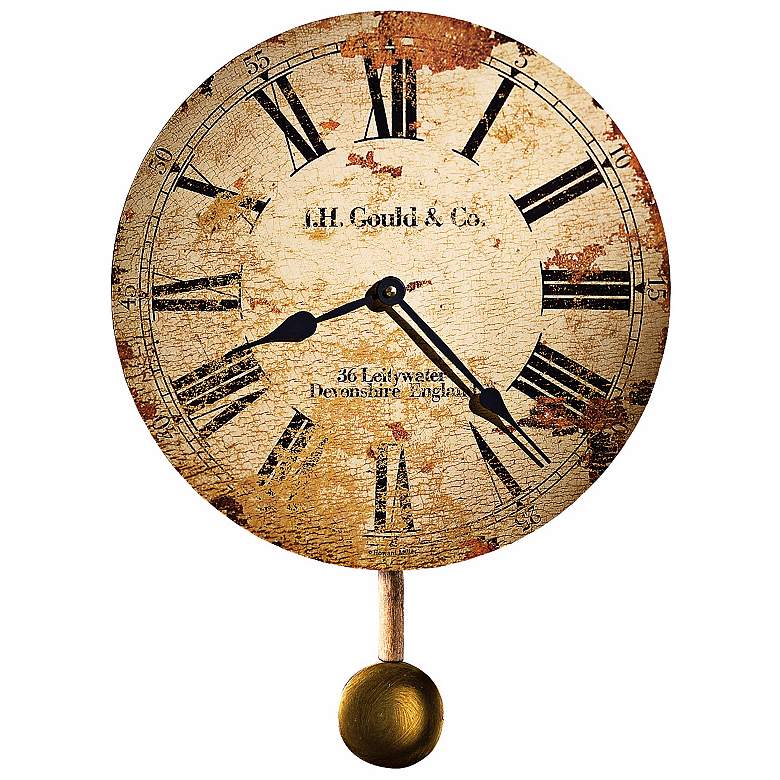 Image 1 Howard Miller J.H. Gould 13" High Antique Wall Clock
