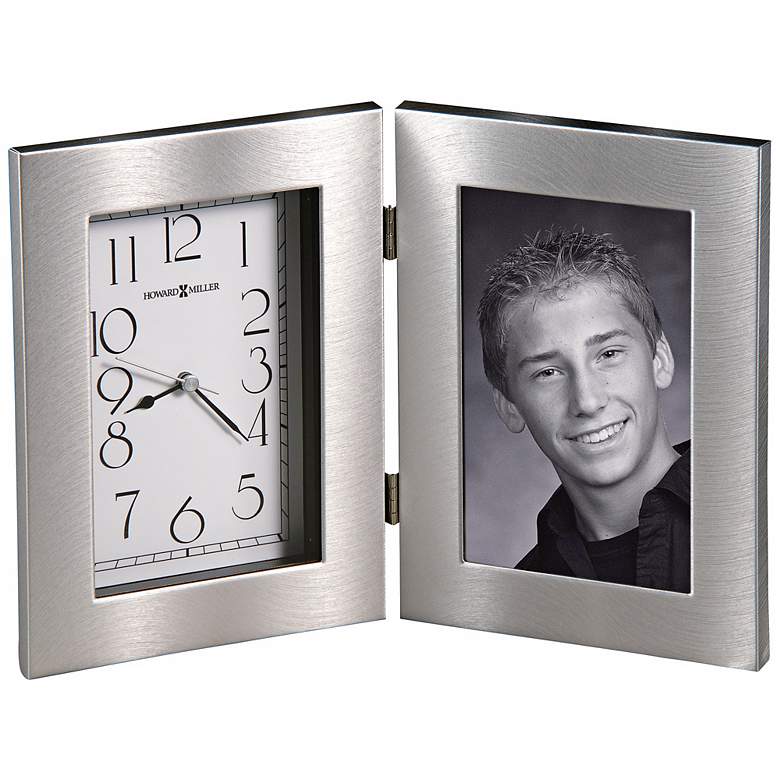 Image 1 Howard Miller Lewiston 11" Wide Picture Frame Table Clock