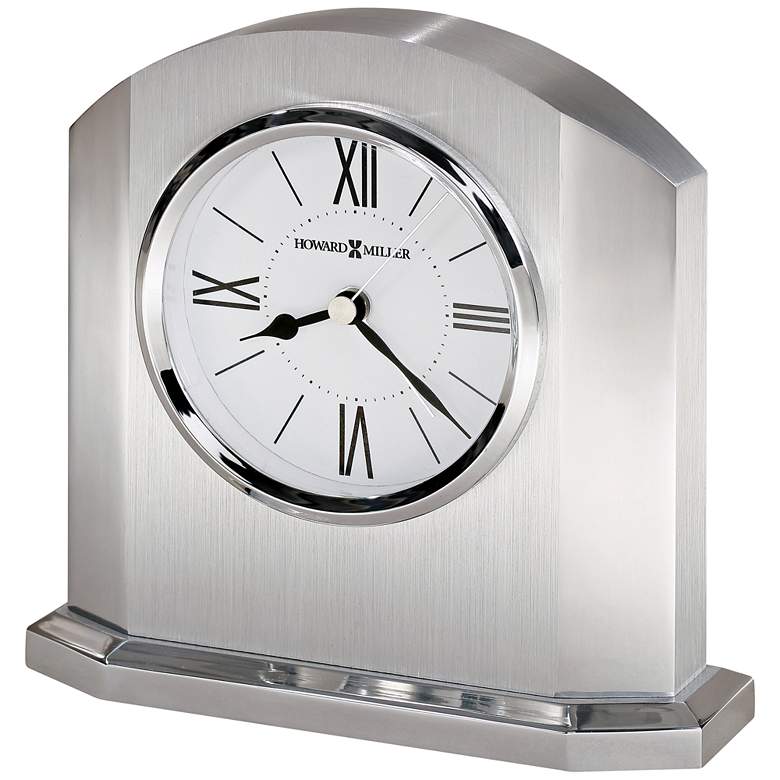 Image 1 Howard Miller Lincoln 5 3/4 inchH Dual-Silver Alarm Table Clock