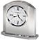Howard Miller Lincoln 5 3/4"H Dual-Silver Alarm Table Clock