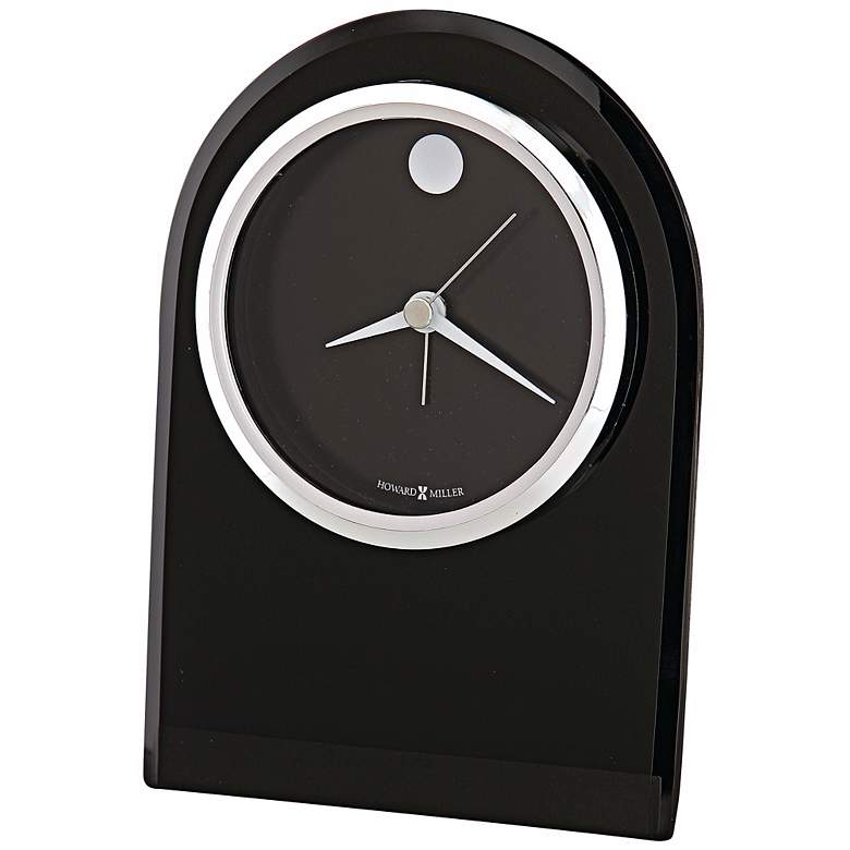 Image 1 Howard Miller Logan 6 inch High Black Alarm Clock