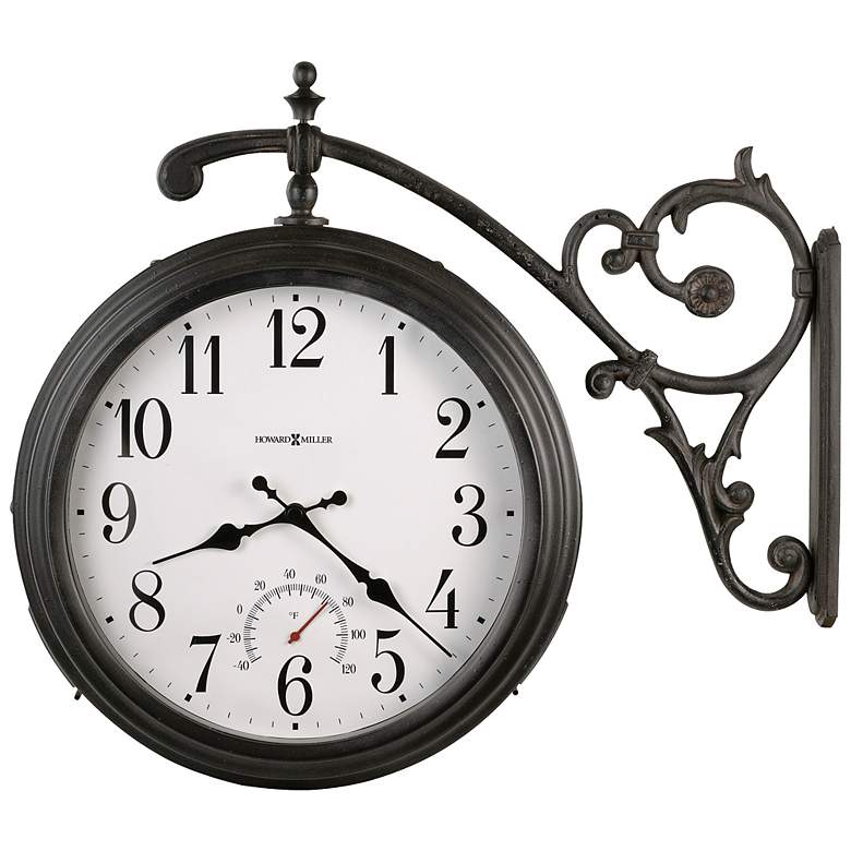 Image 1 Howard Miller Luis 19 1/2 inch High Double Sided Wall Clock