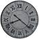 Howard Miller Manzine 32"H Ancient Charcoal Gray Wall Clock