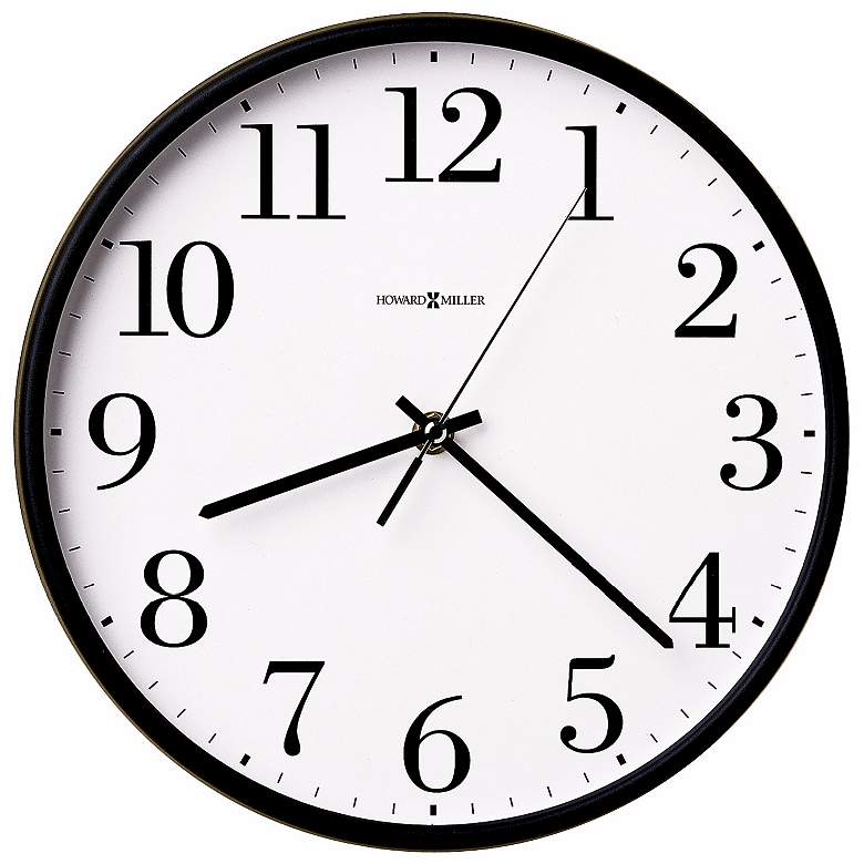 Image 1 Howard Miller Office Mate 10 1/2" Wide Wall Clock