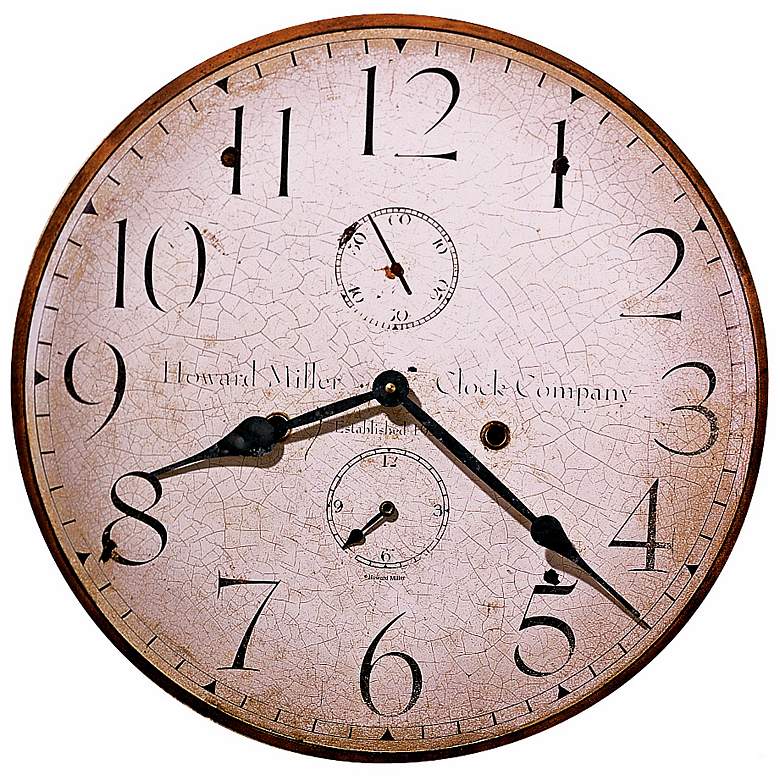 Image 1 Howard Miller Original III 18 inch Wide Antique Wall Clock