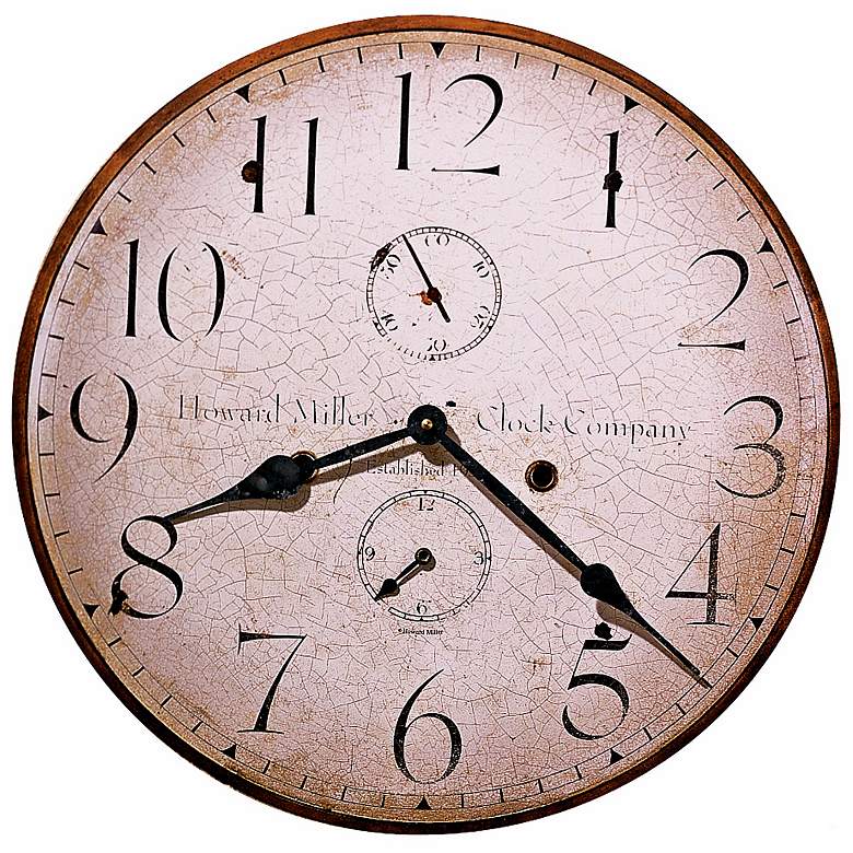 Image 1 Howard Miller Original III 18" Wide Antique Wall Clock