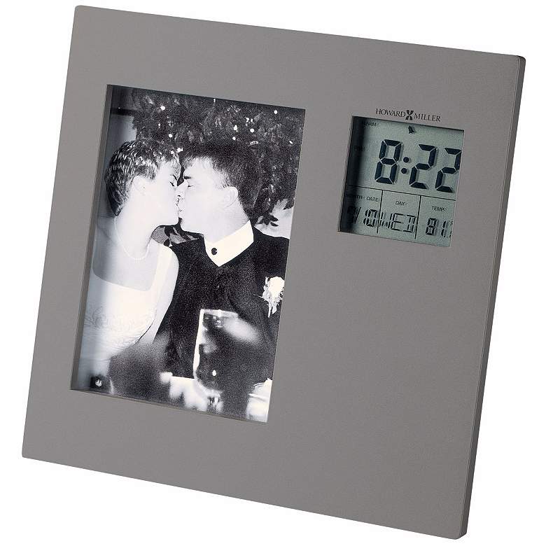Image 1 Howard Miller Picture This 7 inch High Thermometer Alarm Clock 