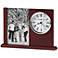 Howard Miller Portrait Caddy 9 1/4"W Woody 4x6 Photo Clock