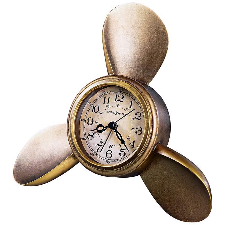 Image 1 Howard Miller Propeller 9 inch Wide Alarm Clock