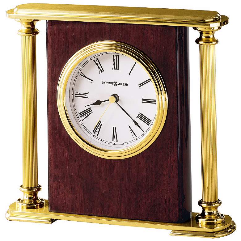 Image 1 Howard Miller Rosewood Encore 7 inch Wide Tabletop Clock