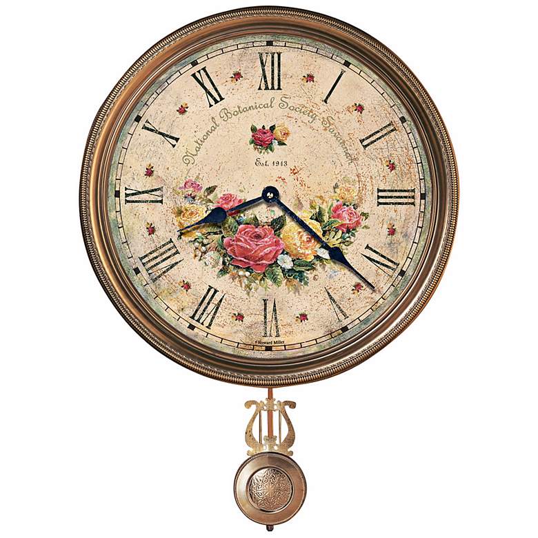Image 1 Howard Miller Savannah 21" High Botanical VII Wall Clock