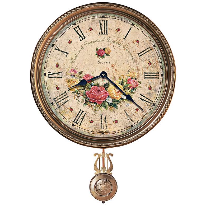 Image 1 Howard Miller Savannah 21 inch High Botanical VII Wall Clock