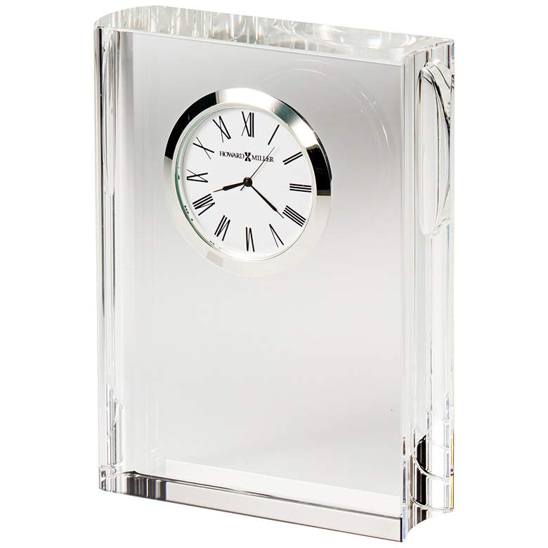 Image 1 Howard Miller Scholastic 5 1/2 inch High Optical Crystal Clock
