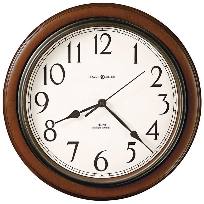 Image 1 Howard Miller Talon 15 1/4 inch Wide Cherry Wall Clock