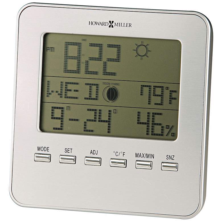 Image 1 Howard Miller Weather View 5 inch High Alarm Clock