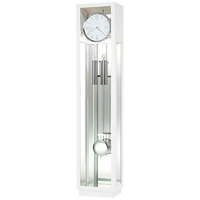 Image 1 Howard Miller Whitelock 76 inch High Gloss White Floor Clock