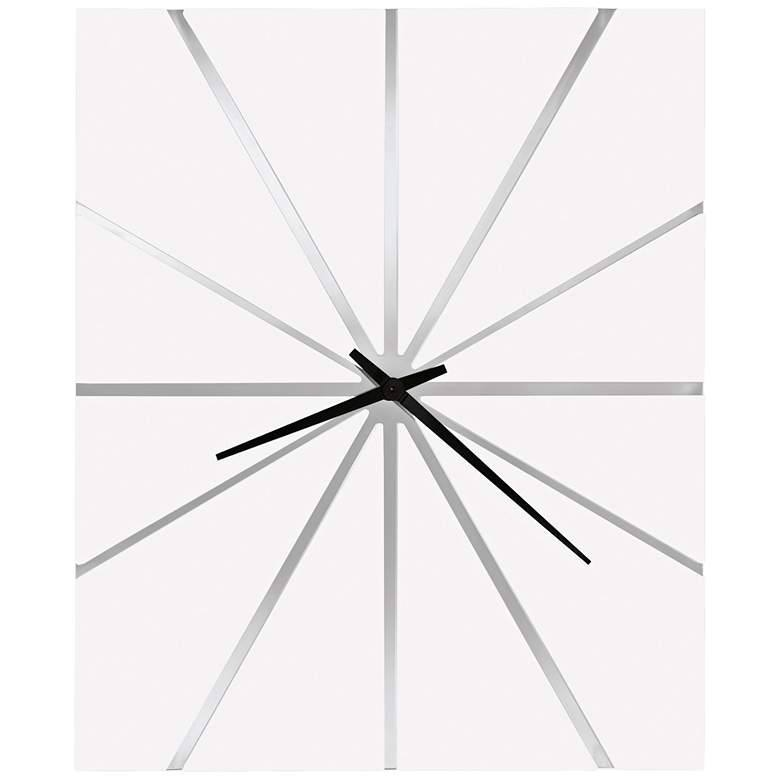 Image 1 Howard Miller Zander 25" Wide Gloss White Wall Clock