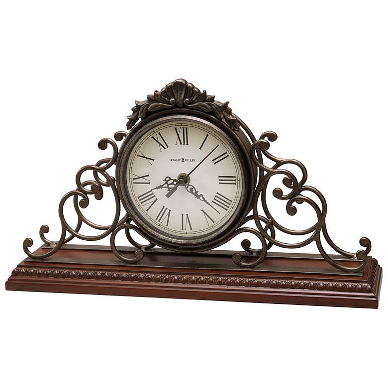Image 1 Howard Millier Adelaide 15 1/2 inch Wide Chiming Mantel Clock