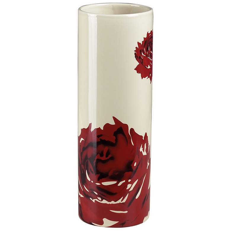 Image 1 Howe Red Rose Ceramic Vase
