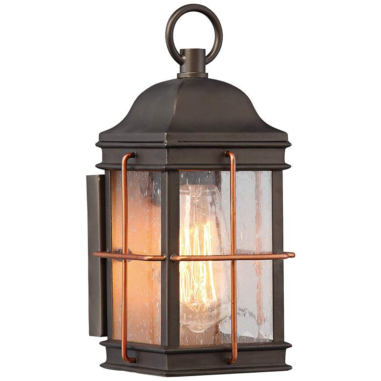 Image 1 Howell 11 1/4" High Bronze Outdoor Lantern Wall Light