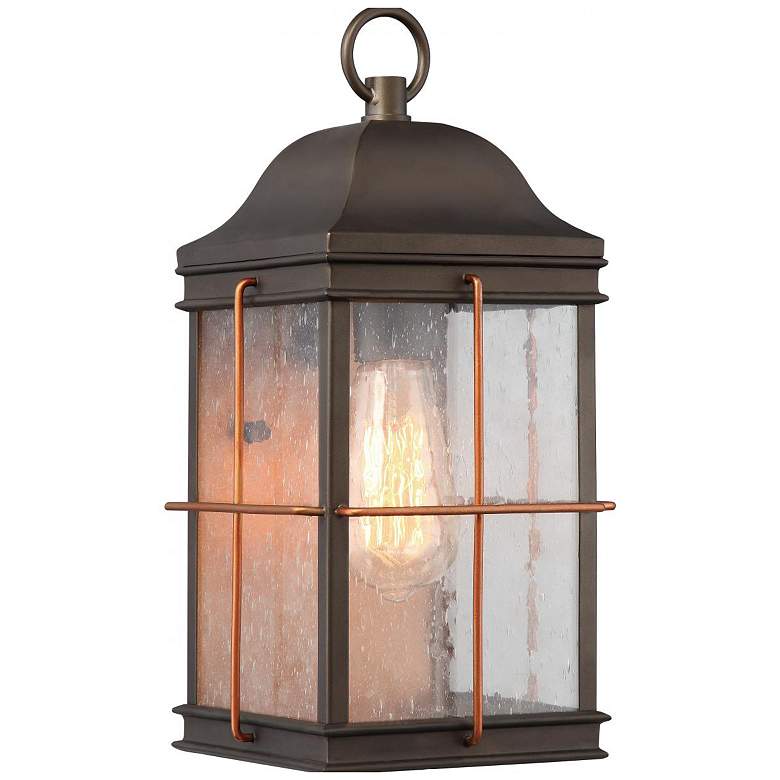 Image 1 Howell 14 1/4" High Bronze Outdoor Lantern Wall Light