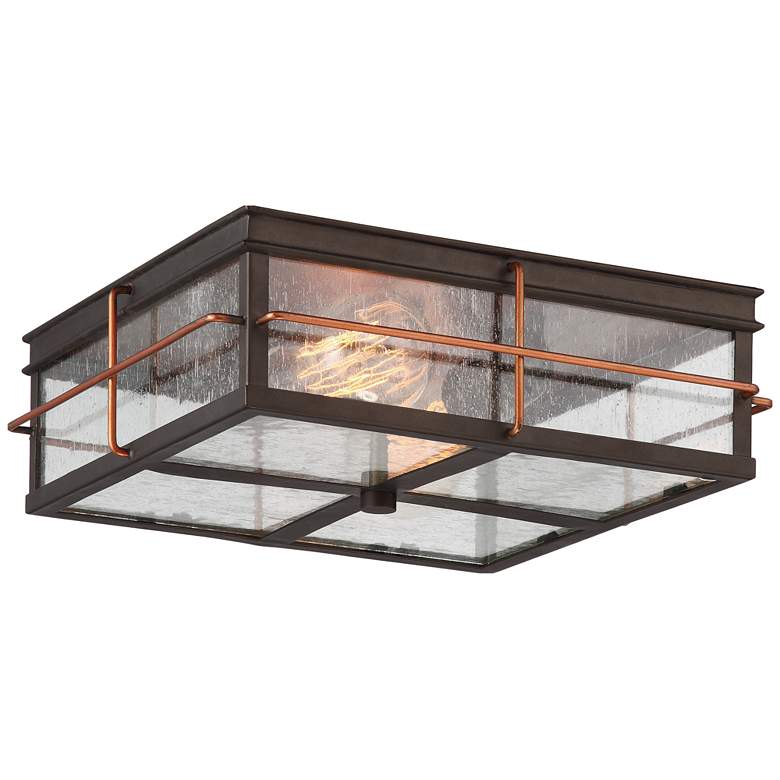Image 1 Howell; 2 Light; Outdoor Flush Fixture with 60W Vintage Lamps Included;