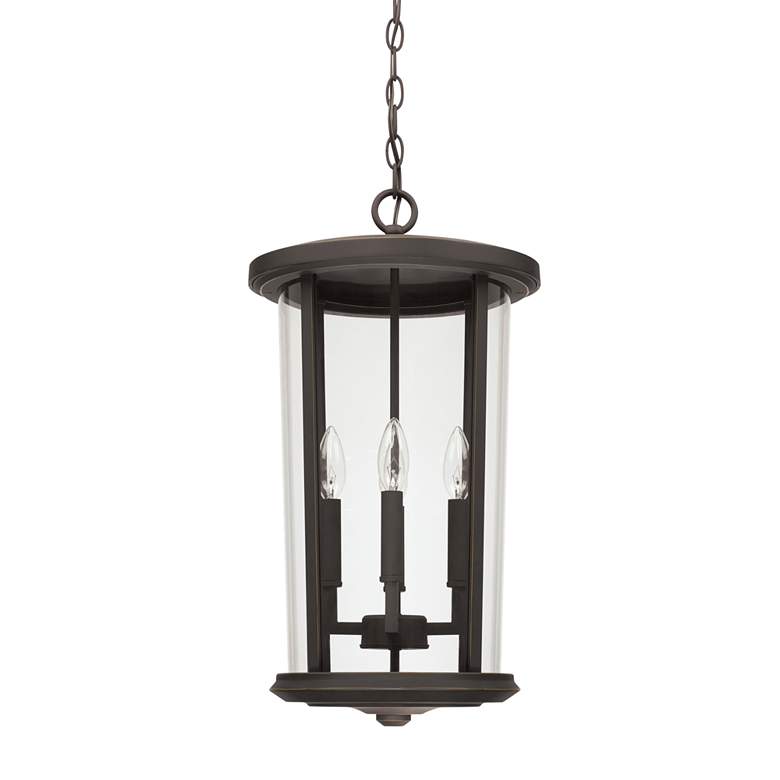 Image 1 Howell 21 3/4 inchH Oiled Bronze 4-Light Outdoor Hanging Light