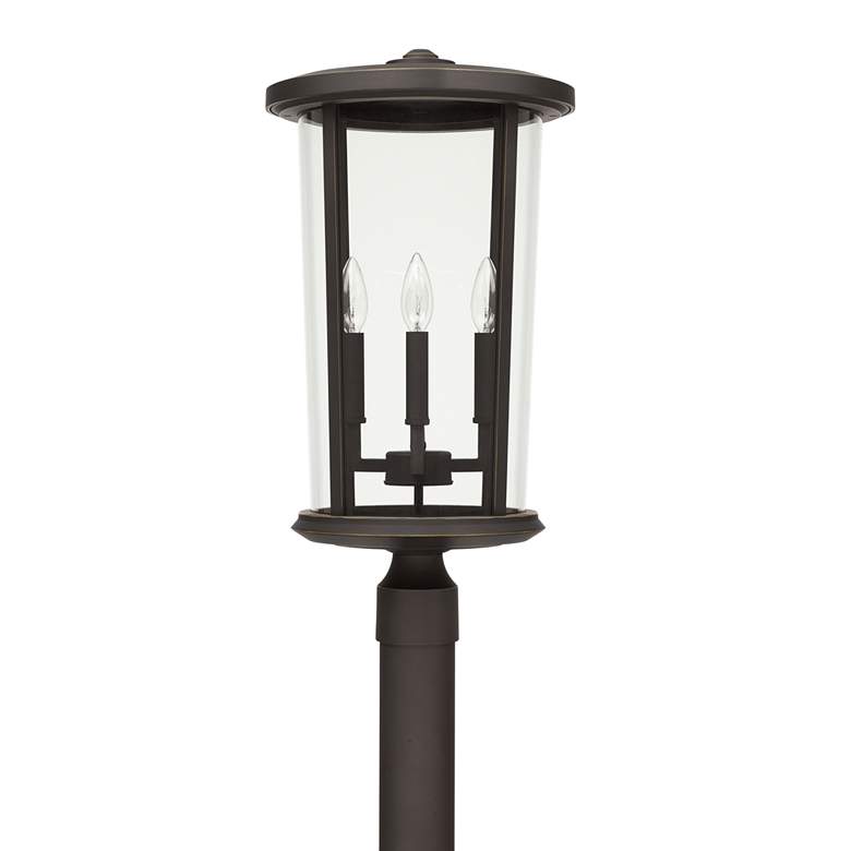 Image 1 Howell 23 inch High Oiled Bronze 4-Light Outdoor Post Light