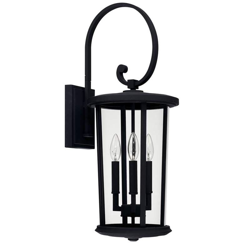 Image 2 Howell 26 1/4 inchH Black 3-Light Downbridge Outdoor Wall Light