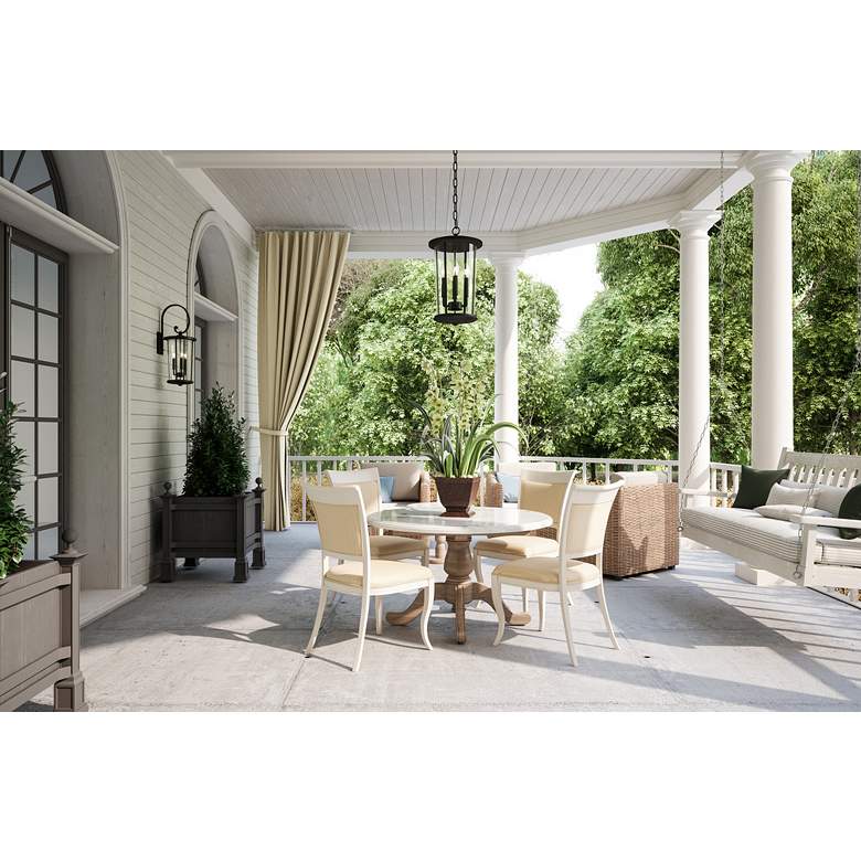 Image 4 Howell 26 1/4"H Black 3-Light Downbridge Outdoor Wall Light more views